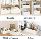 DIMJ Closet Storage Bins 8 Pack - Fabric Storage Baskets for Shelves, Large Clothes Organizers with Handles, Trapezoid Shelf Organization Storage Cubes for Purse, Toys, Books, Towel, Clothes