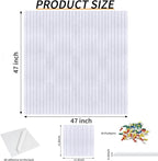 Large Felt Bulletin Board 47x47 Inch, 16pcs Peel and Stick Felt Wall Tiles Modern Push Pin Board for Wall Organization