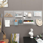 Peg Board,4 Pack Metal Pegboard Panels,PegBoard Wall Organizer,16"x12" Steel PegBoard for Walls,Tools,Garage,Office,Kitchen