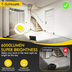 LED Work Light, 60W 6000LM Work Lights on Stand，LED Flood Light Outdoor 13ft Cord with Plug, 3 Modes, Magnetic Base, Hook Design Portable Work Light for Workshop, Garage, Construction Site