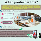 Digital Signage Display for Tabletop ,Interactive Digital Signage with Double 8 inch LCD Touch Screen and WIFI Connected,Rechargeable 23200mAh Battery,Portable Advertising Kiosk for Restaurants,Bar, Hotel ,Cafe (White)