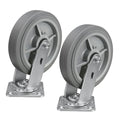 8'' × 2'' Caster Wheels, Heavy Duty Industrial Casters, Rubber Wheels with Roller Bearing, Load 1000lbs per Swivel Caster for Cart Dolly Toolbox Trolley (2 Swivel)