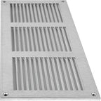 Repa Market 12x6 Inch Air Vent Cover/Galvanized Steel Louvered Grill Cover with Mesh Screen/Wall or Ceiling Vent/Durable Flush Mount HVAC Register for Indoor and Outdoor Ventilation
