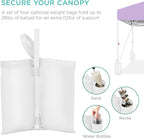 Best Choice Products 10x10ft 1-Person Setup Pop Up Canopy Tent Instant Portable Shelter w/ 1-Button Push, Case, 4 Weight Bags - Lilac/White