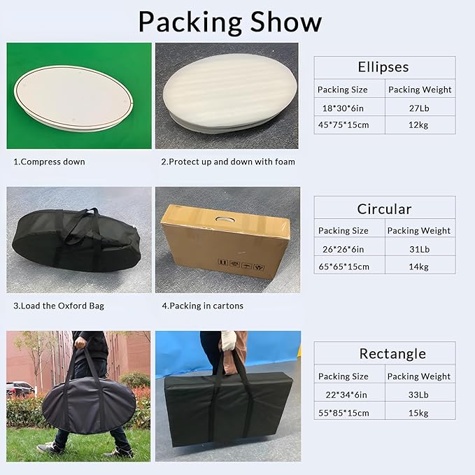 Custom Portable Tradeshow Podium Table Exhibition Counter Stand Booth,Hydraulic lift, Luminescent, Light box(Circular)