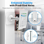 AboveTEK Anti-Theft iPad Kiosk Stand – POS iPad Security Stand & Locking Tablet Holder – Heavy Duty Base, 360° Swivel, 75° Tilt Bracket – Perfect for Retail Business (White)