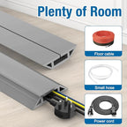 Eapele Floor Cord Cover 6.5ft Cord Covers for Wires on Floor, Heavy Duty Extension Cord Cover, Rubber Floor Cable Cover, Prevent Trip Hazard for Sidewalk Home Office Outdoor or Indoor Settings (Beige)