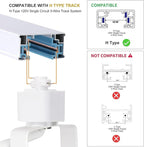 White 4PCS LED Track Lighting (No Rails) with Advanced Replaceable GU10 Bulbs, Switchable 3CCT(3000K/4000K/6000K) and Dimmable Brightness(20%-100%), Versatile Ceiling Spotlight Fixtures for Any Space