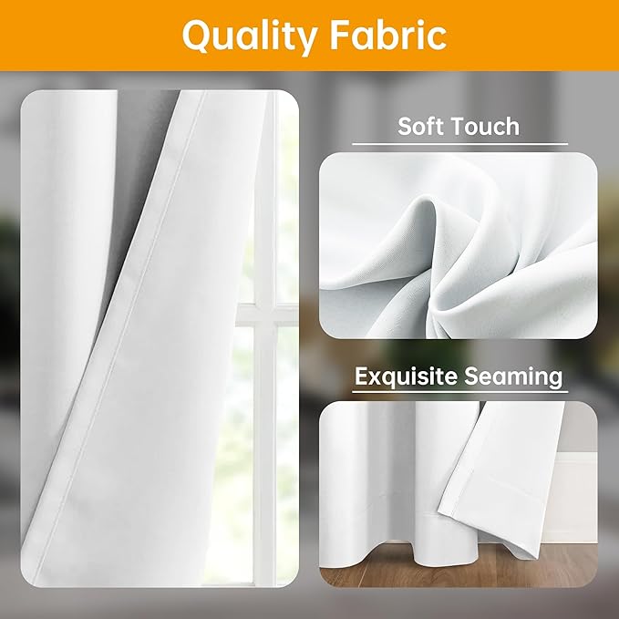 Room Divider Curtains Flexible Ceiling Tracks set Curtain track Ceiling Mount Blackout Curtain for Living Room Bedroom Ceiling Curtain Rod Privacy Divider Panel W100xH96 GreyishWhite Drape&Black rail