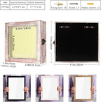 TJ.MOREE Flowers Shadow Box Display Case 11 x 11 Shadow Box Frame with Glass Window Door Farmhouse Picture Frame Wedding Bouquet Memorabilia Photos Memory Box for Keepsakes - White Pink
