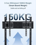 Smart Board Stand with Wheels,Height Adjustable Mobile Rolling Stand for Classroom & Office, Holds up to 300lbs, Whiteboard Portable Cart on Wheels (for 49-100 Inch Smart Board)