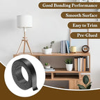 uxcell Black Edge Banding Tape, 3/4 Inch x 10ft Pre-Glued Flexible Veneer Edge Edging Strips Wood Tape for Cabinet Repair and Furniture Restoration