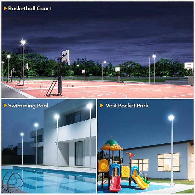 2 Pack LED Flood Lights Outdoor, 150W 15000LM Super Bright Floodlight Outside Work Light with 5.9FT Plug, IP65 Waterproof 6000K Outdoor LED Flood Light for Garage, Yard, Lawn, Garden
