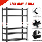 Metal Garage Shelving Unit, 5 Tier Heavy Duty Storage Shelf, Utility, and Industrial Use - Durable Metal Storage Rack Shelving, Garage Storage Shelf Organizer 16" D x40 W x78 H