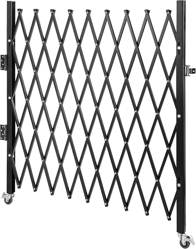 VEVOR Single Folding Security Gate Folding Door Gate 75" W x 51.57" H Scissor Gate