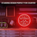 Custom Garage Neon Sign for Wall Decor, Personalized LED Neon Lights Tool Signs for Garage Workshop, Customized Garage Light Up Signs for Carport Repair Shop Carbarn Man Cave Business, Men Dad Gifts