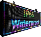 XSGD P10 Programmable Scrolling LED Sign Welcome Led Signs, Outdoor IP65 Waterproof Open Signs for Business, Customizable RGB Fullcolor Led Display, Digital Message Board for Advertising Store Restaurants