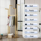 Gold Clothing Racks, Metal Clothes Rack with 4 Straight Arms, Freestanding Garment Rack for Hanging Clothes Heavy Duty, 46" to 63" Adjustable Height Retail Clothing Rack for Boutiques Display