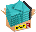 iMBAPrice 19x24 Inch Teal Poly Mailers #7, 500-Pack – Large Self-Seal Shipping Envelopes, Waterproof Mailing Bags for Clothing, Bedding & E-Commerce Packaging