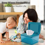 2 Pack Wet Baby Wipes Dispenser - Large Capacity Wipe Holder Seal-Designed Dust-Proof Wet Wipes Container Keep Diaper Wipes Fresh