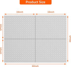 TORACK 4Pcs 12"x16" Metal Pegboard Panels for Garage, Workbench, Shop, Shed Tool Organizer Peg Board with 1/8" & 1/4" Holes, Modular Wall-Mounted Pegboard for Pegboard Hooks (Grey)