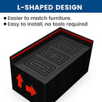 Bed Risers 3 or 5 inch, 8 Pack Oversized Extra Large 6.5x3.5 inch Post, 11000lbs Heavy Duty Couch Risers, L Shape Wide Opening Extra Large Furniture Risers for Bed, Couch, Sofa, Table, Chair