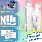 imprsv 3FT Colorful Marquee Letters M, 18 Colors Large Light up Letters Alphabet Sign with Remote, Big Marry Me Sign, Birthday Party Decorations Anniversary Wedding Decoration