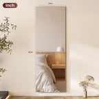 Kosmonia 65x24 Frameless Full Length Silver Coating Mirror w/Distortion Free, HD Reflection &Anti Desilvering, Tempered Glass & Shatter Proof Film Doubling Safety, Easy Setup w/Stand, Wall/Standing