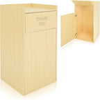 Alpine Restaurant Trash Can Cabinet with Tray Holder - Thank You Trash Can, Commercial 40 Gallon Garbage Can Cabinet for Restaurants, Cafeterias (Oak)