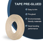 PATIKIL White Oak Edge Banding, 3/4 in x 49.2 ft Wood Veneer Tape, Pre-glued Flexible