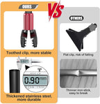 Industrial Commercial Mops for Floor Cleaning - Looped-End Heavy Duty Wet Mop with Long Handle for Hardwood Wood Tile Vinyl - Reusable Cotton Head for Home Garage Kichen Bathroom