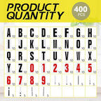 Jecery 400 Pcs Marquee Sign Letters Flexible Plastic Letters on Flexible Panel for Outdoor Black Board Portable Sign Numbers Punctuation for Letter(8 7/8 Inch)