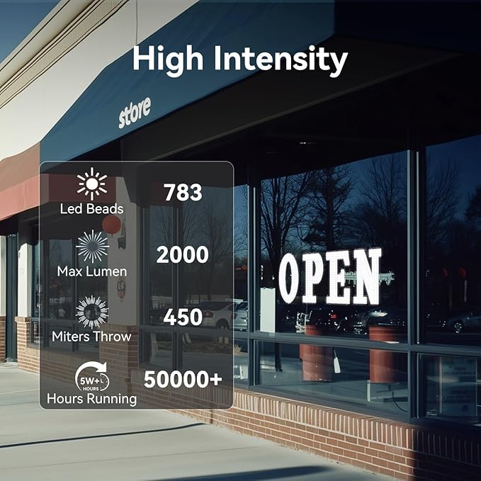 41"x15" Open Sign, Extra Bright Jumbo Led Open Signs for Business with High Visibility and Longlife Working Business Sign for Stores Bar Hotel Retail Shops Window Salon Office