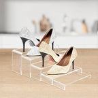 10 Pcs Large Acrylic Display Risers, 2 Sets Clear Risers Display Stands, 0.19" Thick Large Acrylic Risers for Display, Clear Rectangular Display Shelf for Showcase Cupcake Dessert Toys Perfume