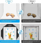 Light Box, PULUZ 16"x16" Studio Light Box with 480pcs LEDs Lights 4 Color PVC Photography backdrops Shooting Tent for Jewelry and Product Portable Lightbox Picture Box for Photography (Upgrade)