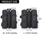 320 lbs Canopy Weights Sand Bags Set of 4,1680D Heavy Duty Extra Large Size Canopy Weight Bags Pop up Canopy Tent, Instant Outdoor Sun Shelter, Patio Umbrella