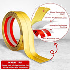 Flexible Wall Corner Protector Moulding Trim Peel and Stick Wall Corner Guards Edge Protector Self Adhesive Wall Molding Trim Strip for Wall Edge Corner Ceiling (Gold, 2.4 in x 10 Ft)