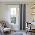 ChrisDowa Grommet Blackout Curtains for Bedroom - Thermal Insulated Room Darkening Curtains for Living Room (1 Panel Set, Light Grey, 42W x 84L)