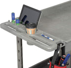 Global Industrial Plastic 2 Tray Shelf Service & Utility Cart, 44” x 25-1/2”, 5" Rubber Casters