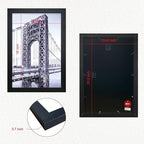 VCK Poster Frames 12x18 Black Set of 5,Solid Wood Picture Frames for Wall Mounting Hanging Art and Puzzle Frame