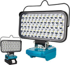 Cordless LED Work Light for Makita 18v Battery, Portable Flood Lights 120W Spotlight Compact Lighting 10600LM with Type C & USB Fast Charging for Camping, Hiking, Fishing,Power Failure,Workshop
