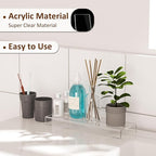 Acrylic Shelf Riser 12x3.9x1 pack of 2, Clear Display Shelf 12” for Shoes, Glasses, Plants, Home Decors, Perfume, 12x3.9x1 Inch