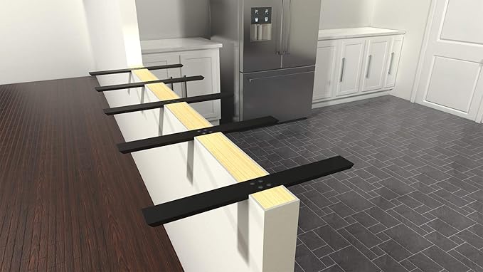 Solid Heavy Duty Flat Wall Counter Top Support Bracket, 1 Count, 38 inch, DIY Projects, Made with American Steel by The Original Granite Bracket