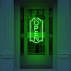 Vertical open sign Vertical Open Led Sign Neon Sign business window light vertical open signs for business (Green LARGE SIZE 35x19")