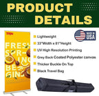 Custom Retractable Banner with Aluminum Silver Stand – Ready in 1 Day, Personalized Roll Up Banner, Full Color Pop Up Display Sign with Travel Bag for Events, Trade Shows, and Photo Booths,33" × 81"