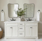 ANDY STAR Matte Black Bathroom Vanity Mirror, 22x30 Inch Irregular Mirror for Wall, Asymmetrical Mirror for Bathroom, Unique Shape Decorative for Powder Room, Entryway