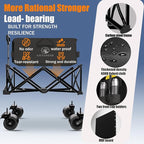 Wagons carts Foldable with Silent All-Terrain Wheels, Collapsible Heavy Duty Beach Wagon with Cup Holders and Brakes, Large Foldable Wagon for Camping,Garden,Shopping,Sports Black
