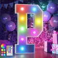 imprsv 3FT Colorful Marquee Letters P, 18 Colors Large Light up Letters Alphabet Sign with Remote, Big Marry Me Sign, Birthday Party Decorations Anniversary Wedding Decoration