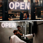 Open Sign for Business, 40"x14" Dimmable Large LED Open Signs with Hanging Installation for Cafes Store Restaurant Office Bar Pubs Hotel Salon Warm White