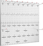 TORACK 184 PCS Pegboard Accessories, Pegboard Hooks Tool Organizer kit with Peg Locks, Metal Hooks for Pegboard Tool Storage System